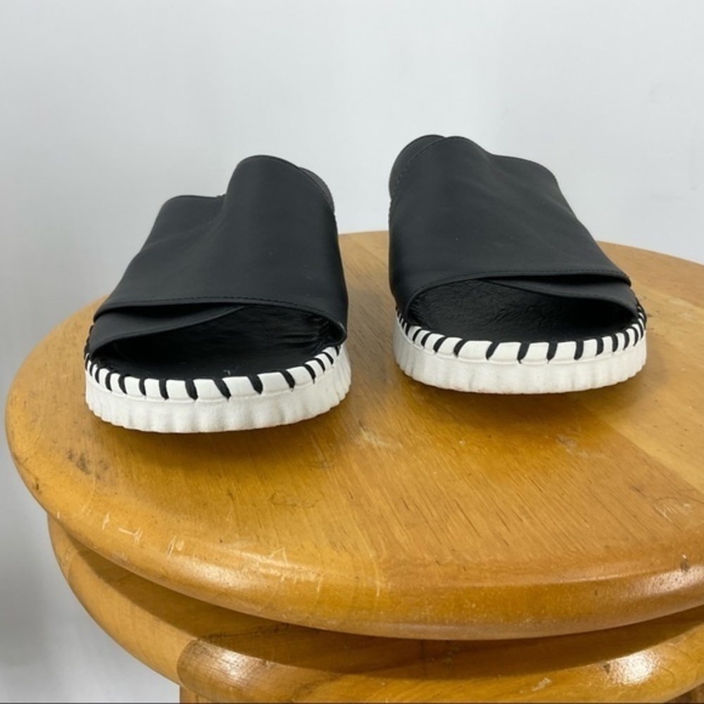 Eric Michael Leather Crossover Low Platform Mule … - image 3